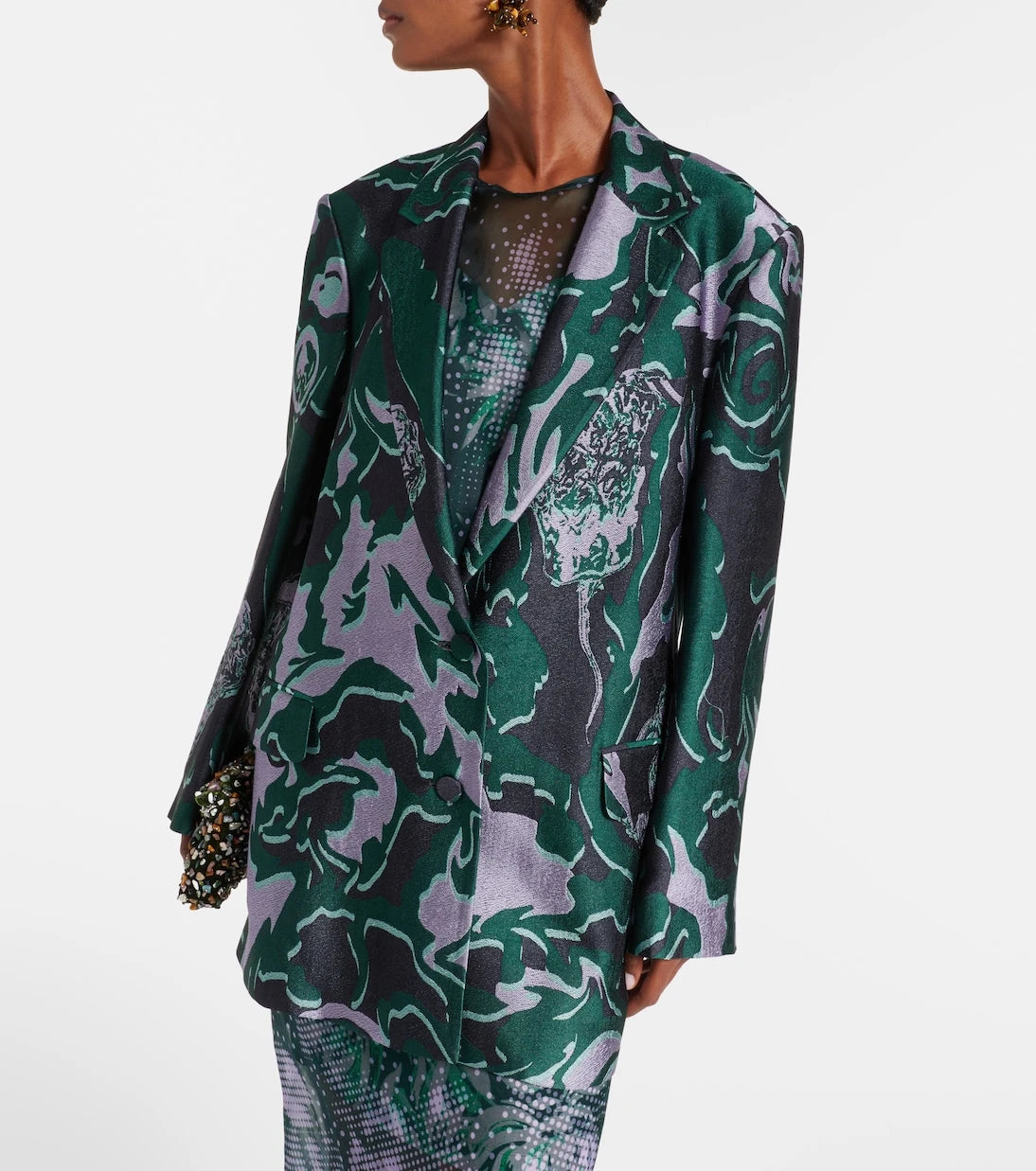 Dries Van Noten - Desenli blazer
