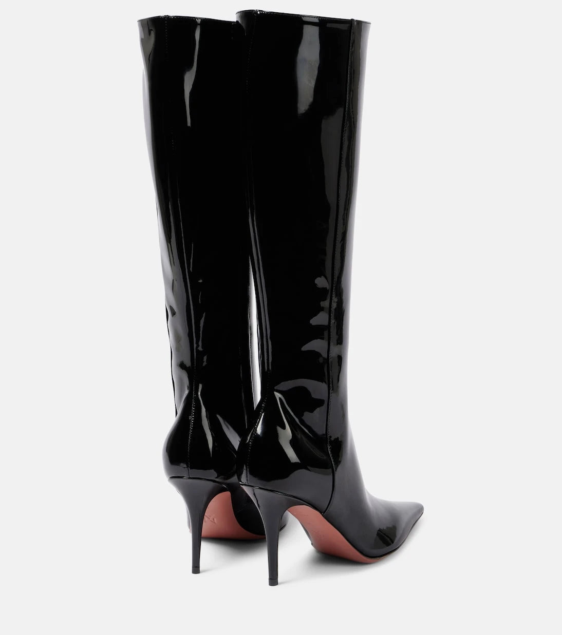 Amina Muaddi - Barbara 90 patent leather knee-high boots
