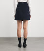 Blue Virgin Wool Mini Skirt