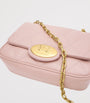 Pink Small Calfskin Strand Shoulder Bag