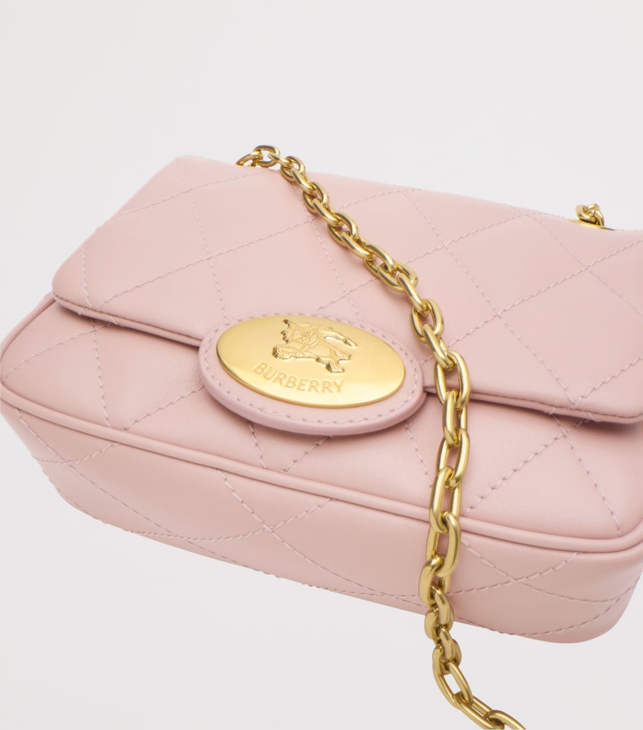 Pink Small Calfskin Strand Shoulder Bag