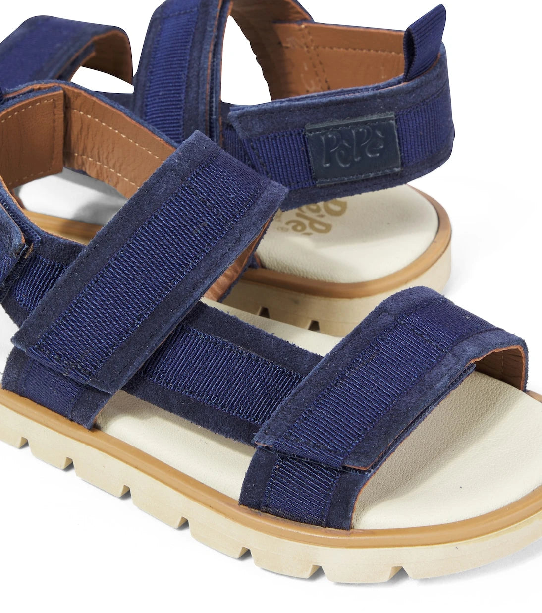 PèPè - Leather and grosgrain sandals