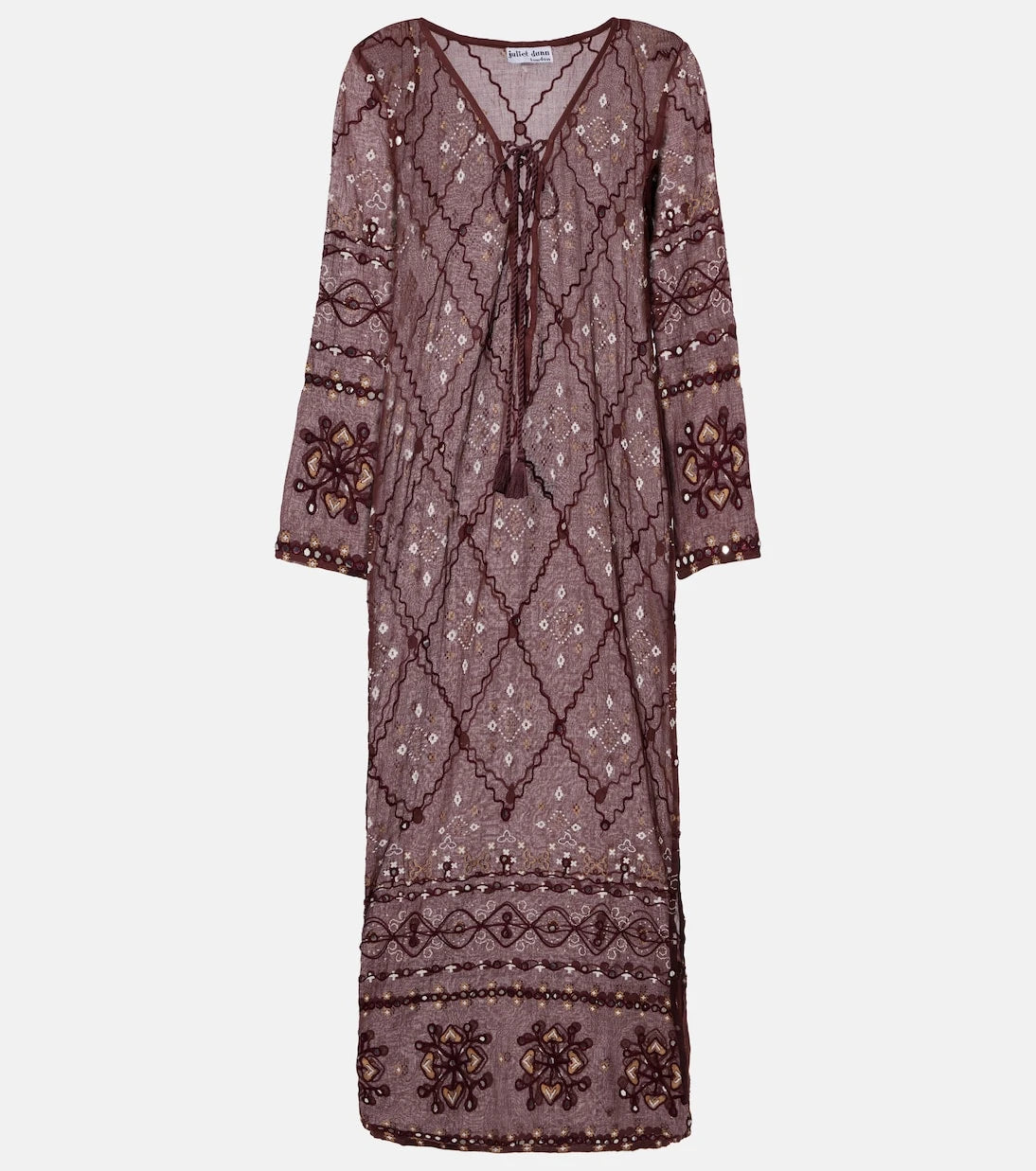 Juliet Dunn - Embroidered cotton kaftan