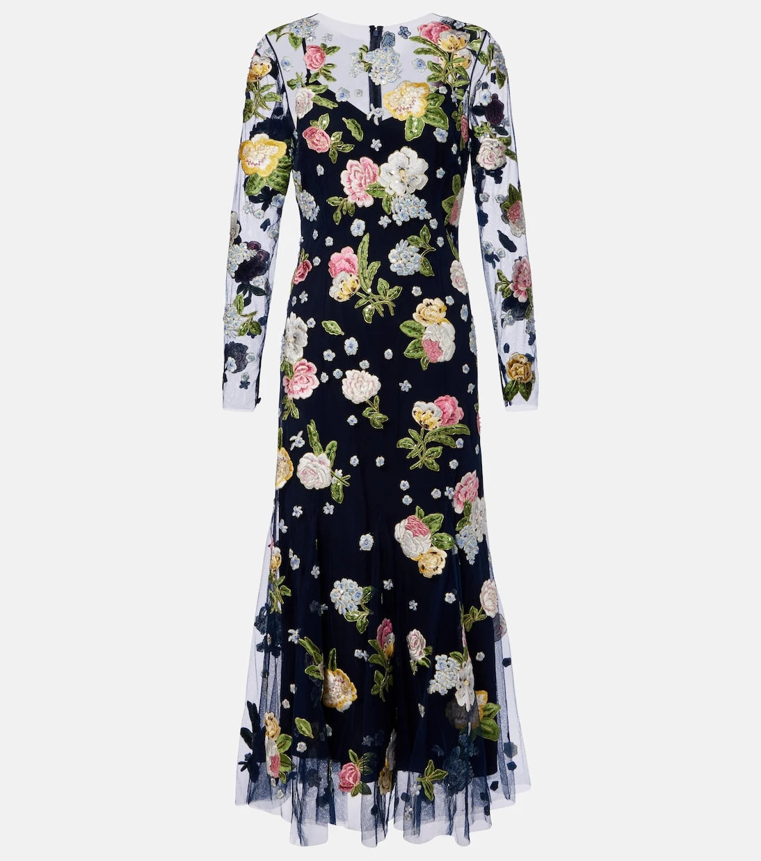 Carolina Herrera - Embroidered cocktail dress