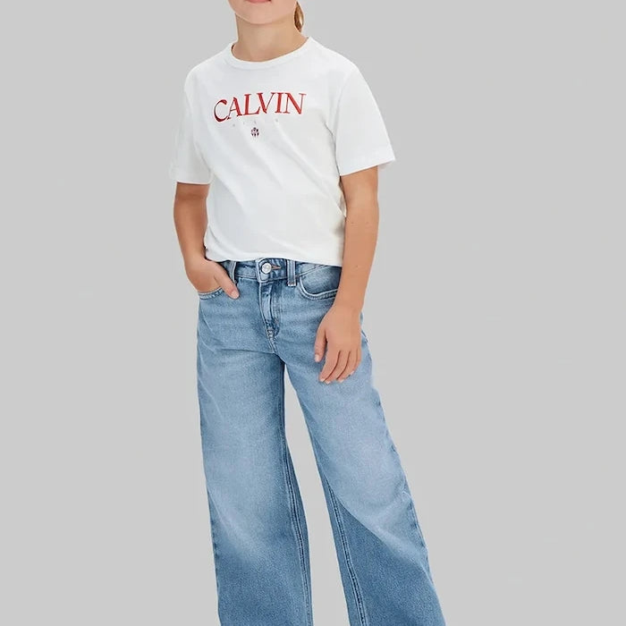 Детски дънки Calvin Klein Jeans HR WIDE