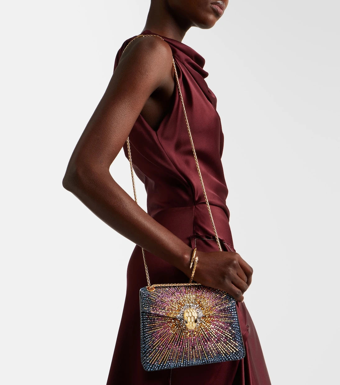 Bvlgari - Serpenti Forever Small suede crossbody bag