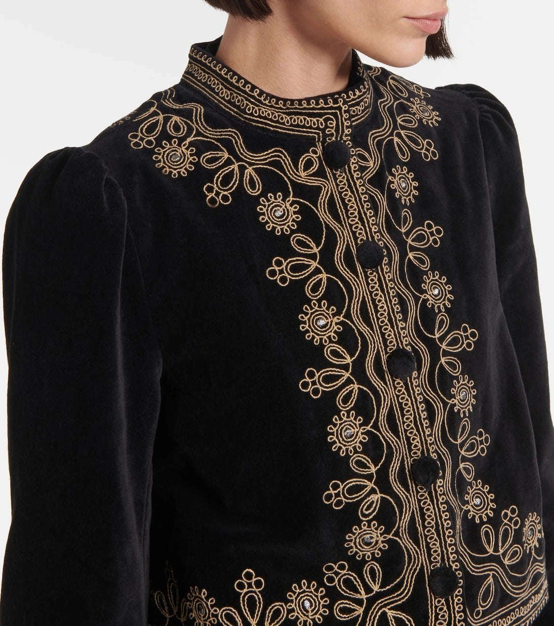 Rixo - Denver embroidered cotton jacket