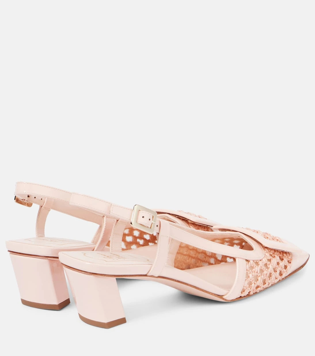 Roger Vivier - Belle Vivier 45 crochet slingback pumps