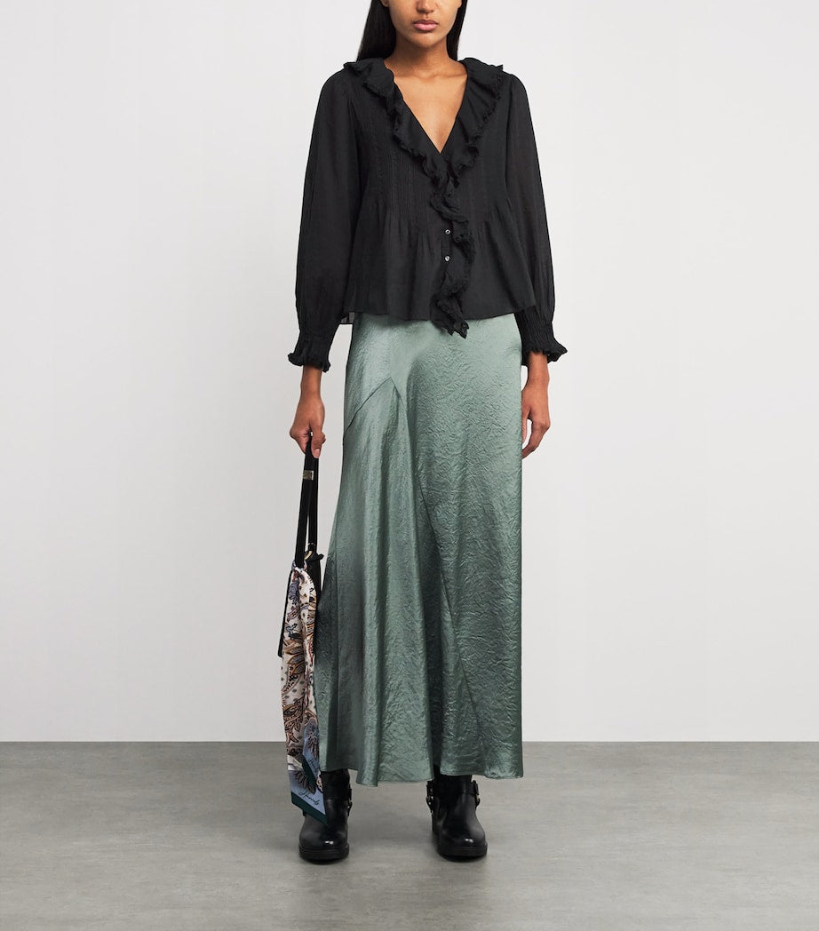 Ruffled Hardy Blouse BLACK