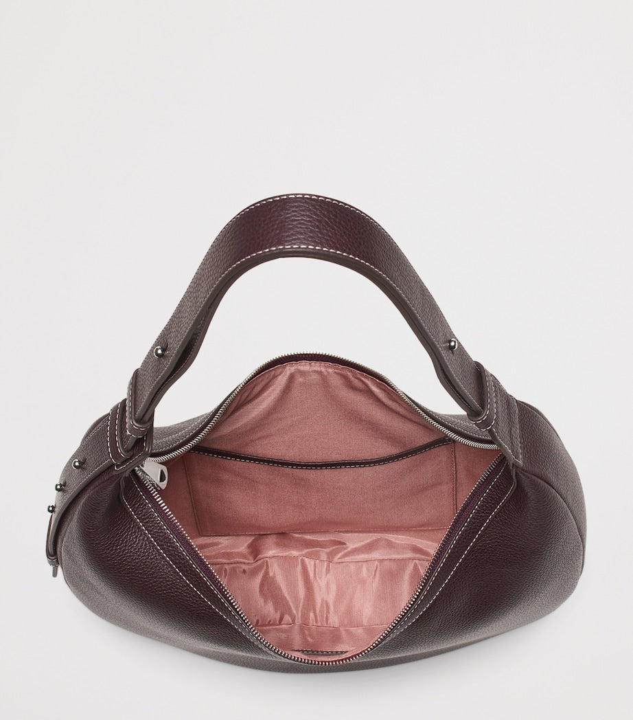 Leather Hudson Crescent Cross-Body Bag