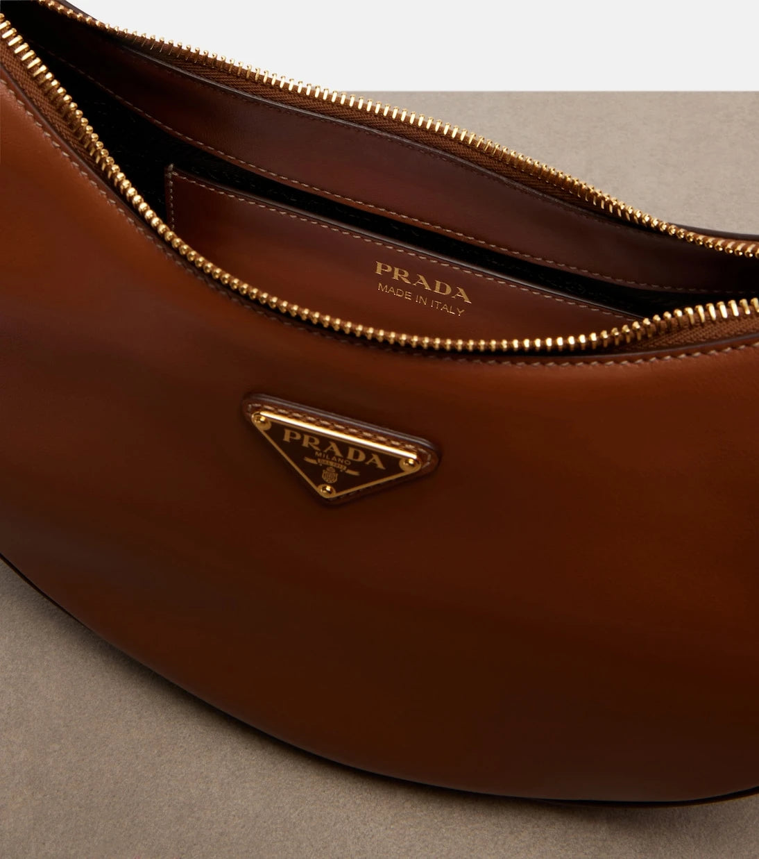 Prada - Prada Arqué Small leather shoulder bag
