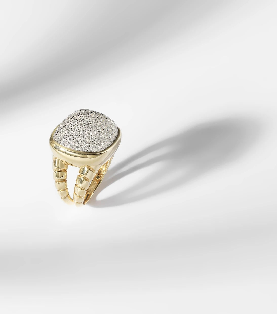 Marina B - Tigella 18kt gold ring with diamonds