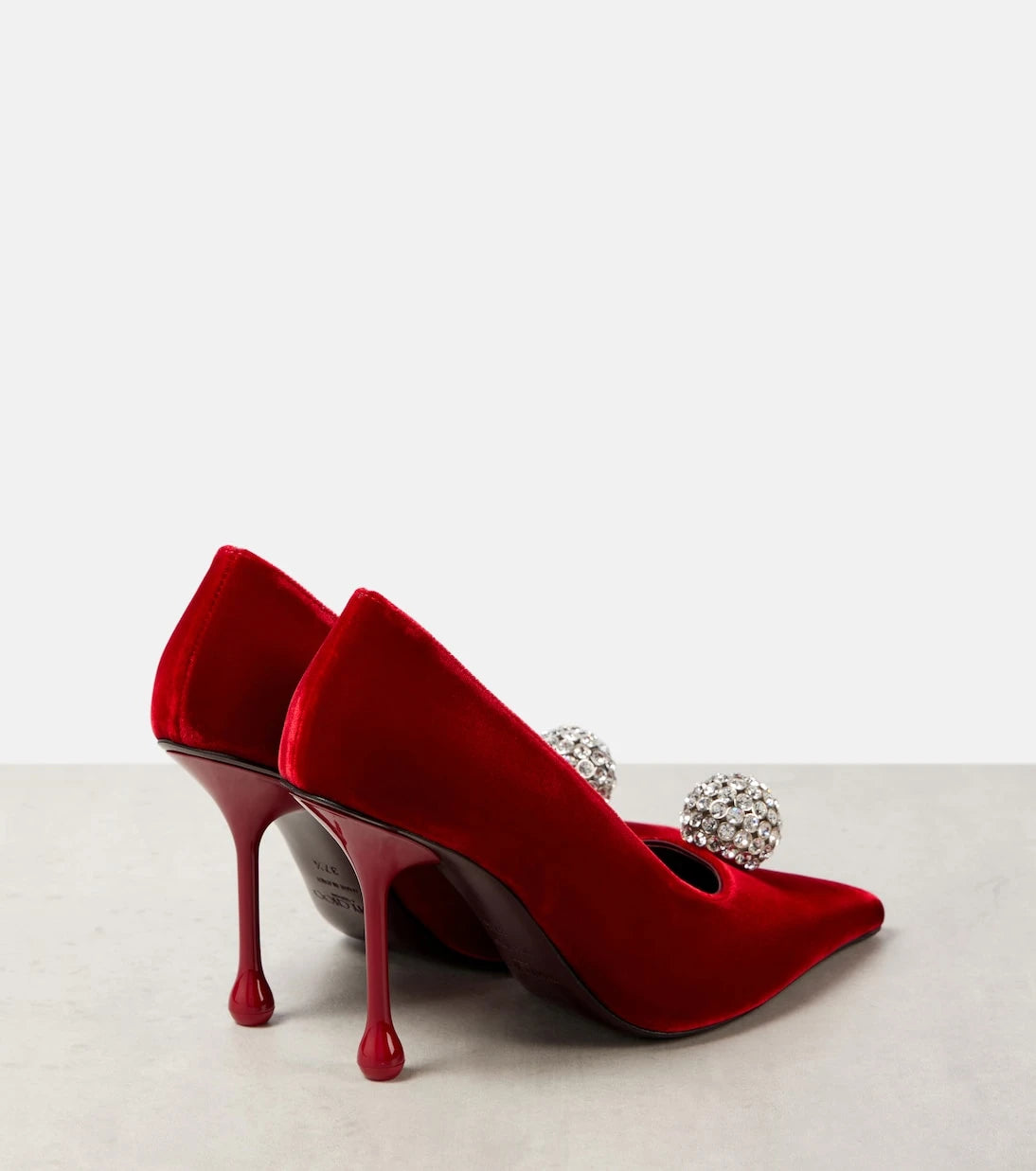 Jimmy Choo - Orb 95 embellished velvet sandals