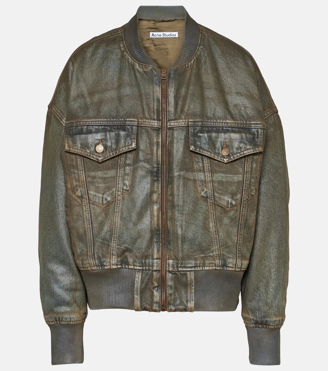 Acne Studios - Coated denim bomber jacket