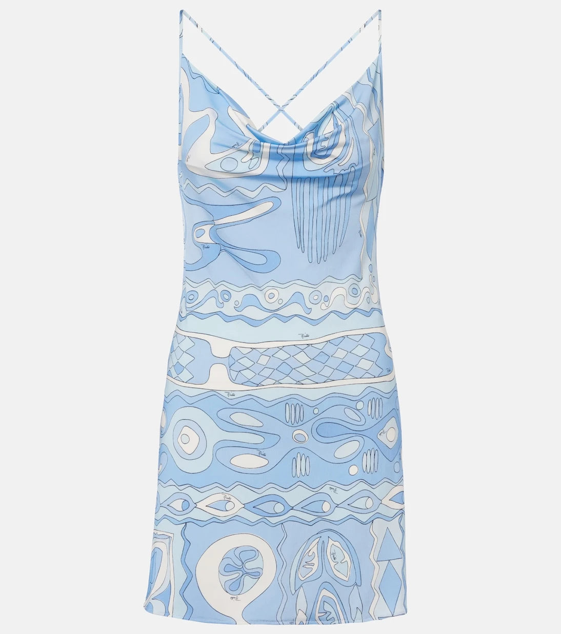 Pucci - Angoli draped satin jersey minidress