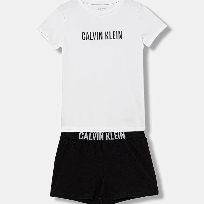 Calvin Klein Underwear çocuklar için iki parçalı pamuk ve elastan pijama