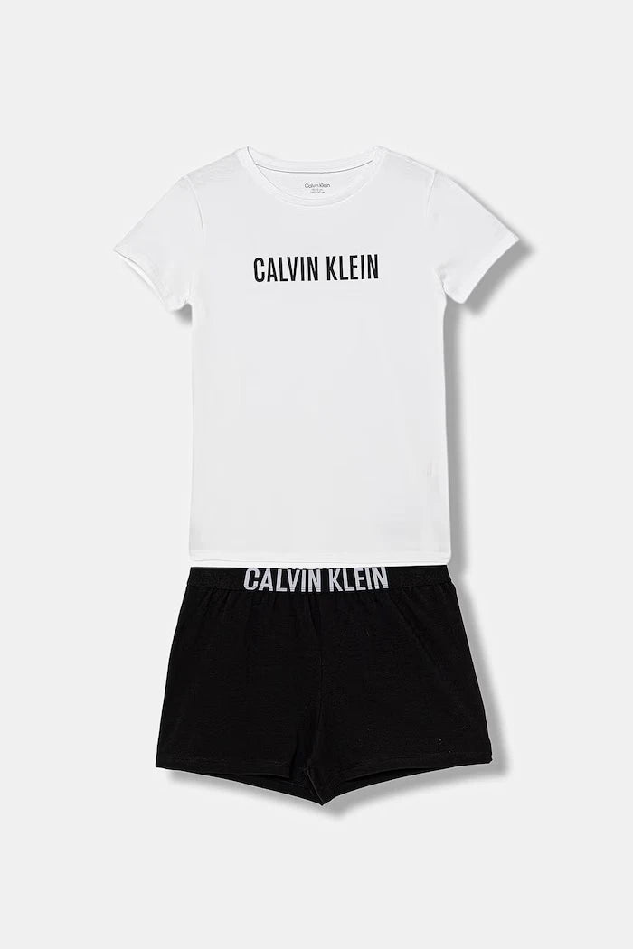 Calvin Klein Underwear çocuklar için iki parçalı pamuk ve elastan pijama