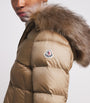 Moncler Beige Shearling-Trim Boed Puffer Jacket