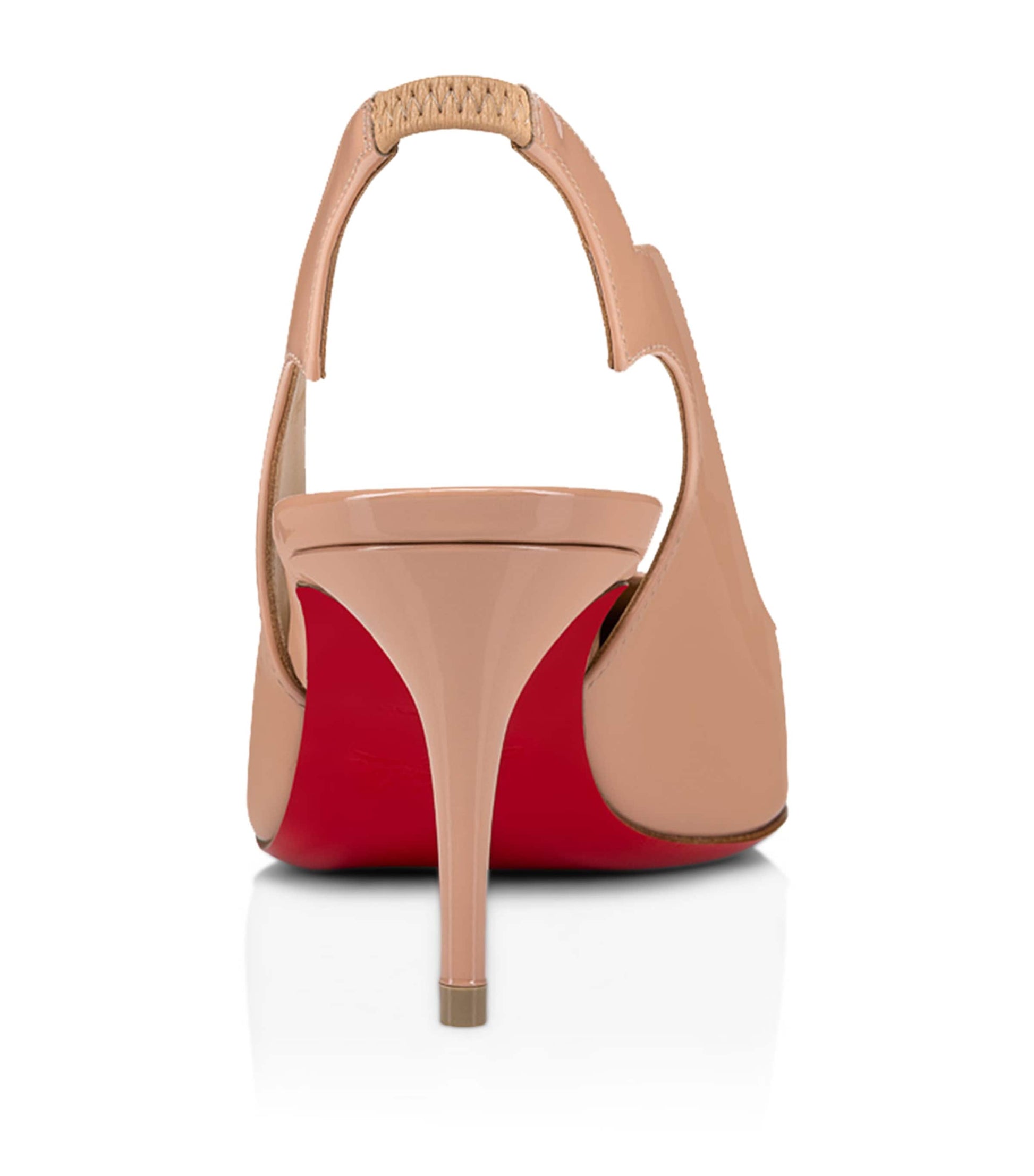 Nude Hot Chick Patent Leather Slingback Pumps 70