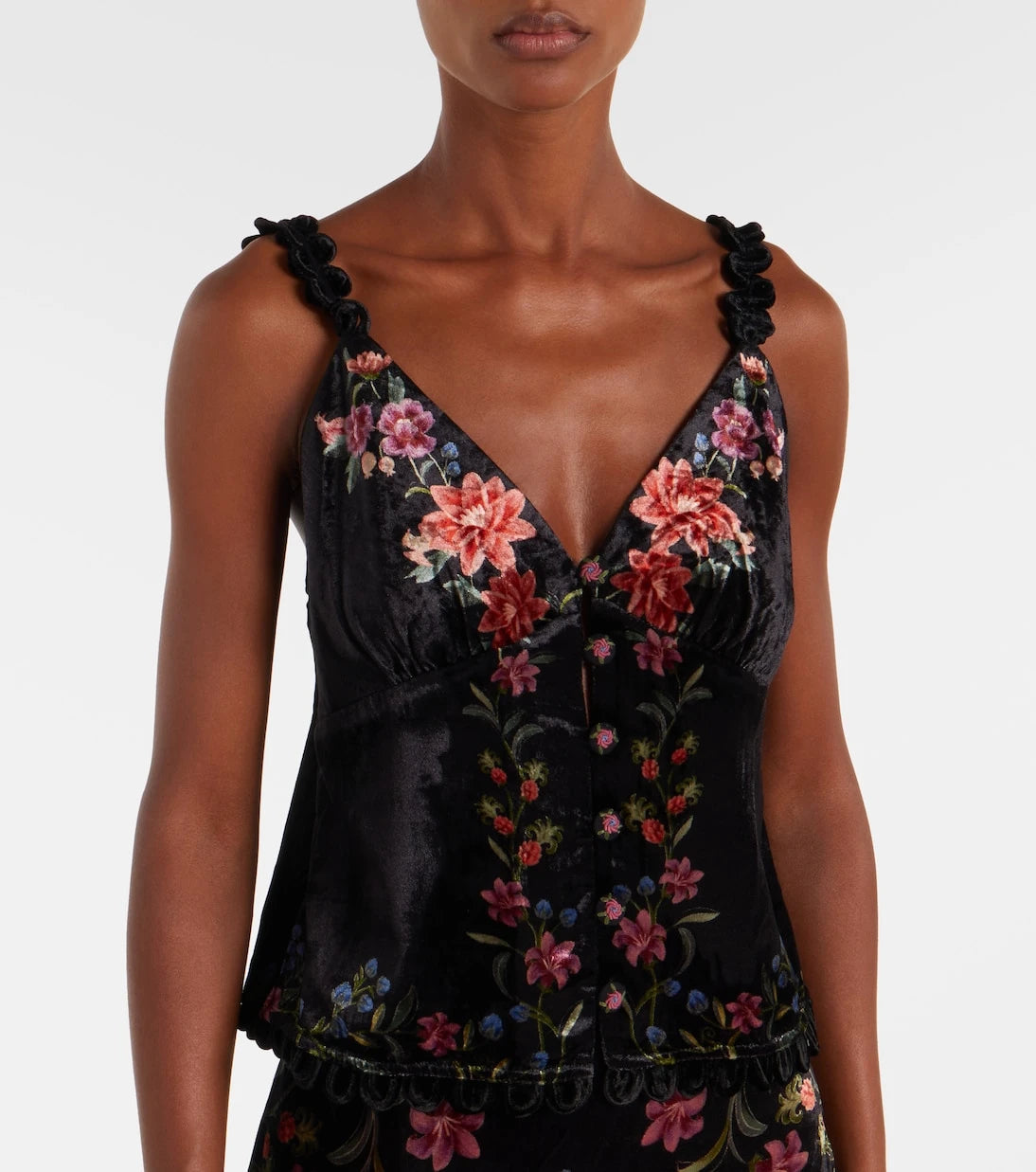 Farm Rio - Floral velvet top