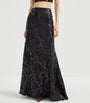 Brunello Cucinelli Black Embellished Maxi Skirt