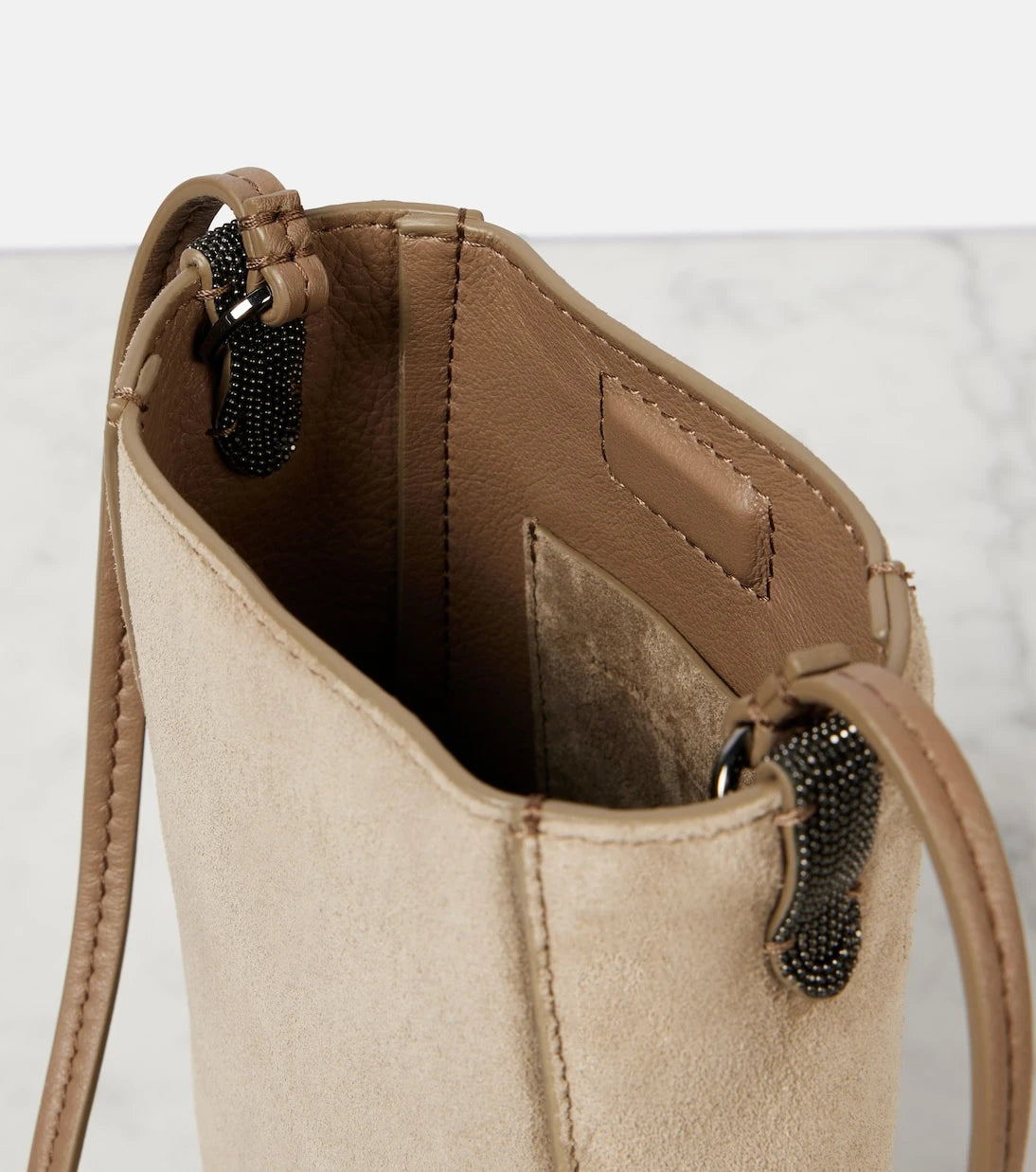 Brunello Cucinelli - Mini suede crossbody bag
