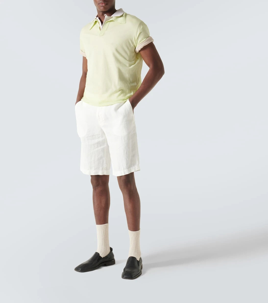 Auralee - Wool and silk polo sweater