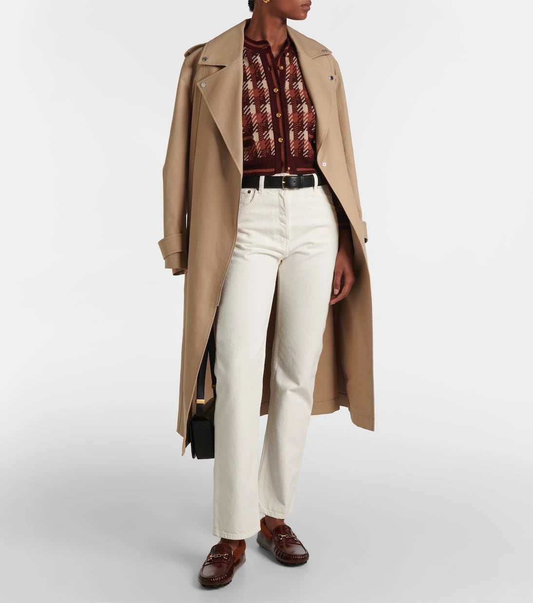 Tod's - Shearling-trimmed leather loafers
