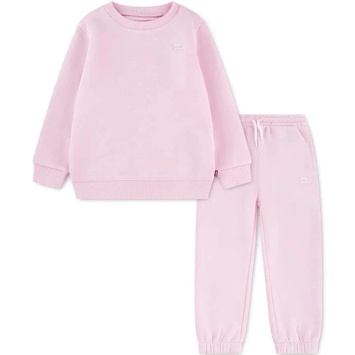 Levi's çocuklar için pamuklu eşofman takımı HOODIE & JOGGER SET