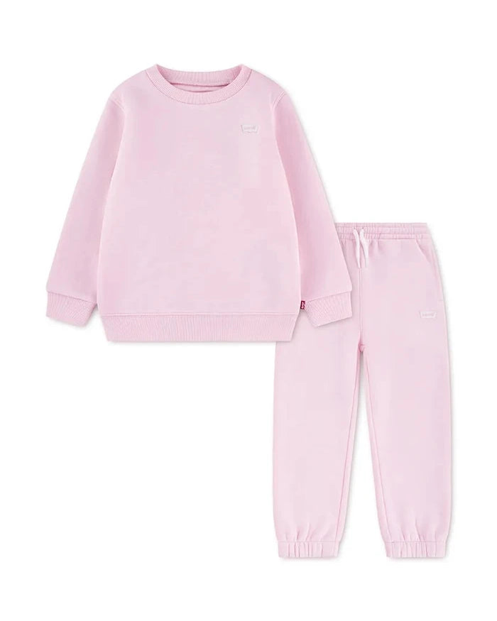 Levi's çocuklar için pamuklu eşofman takımı HOODIE & JOGGER SET