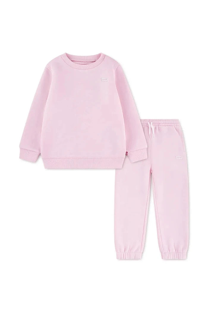 Levi's çocuklar için pamuklu eşofman takımı HOODIE & JOGGER SET