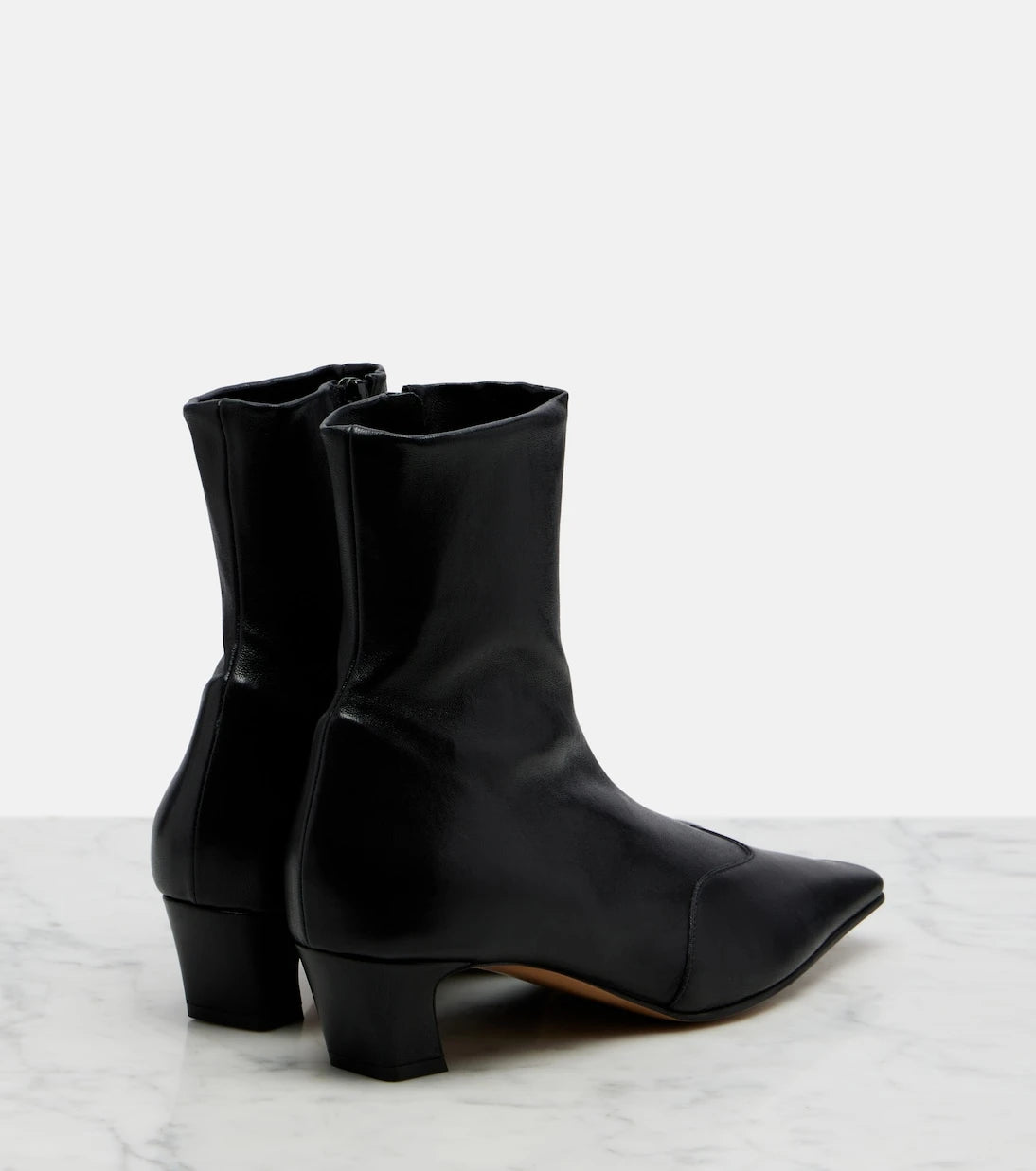 Khaite - Nevada leather ankle boots