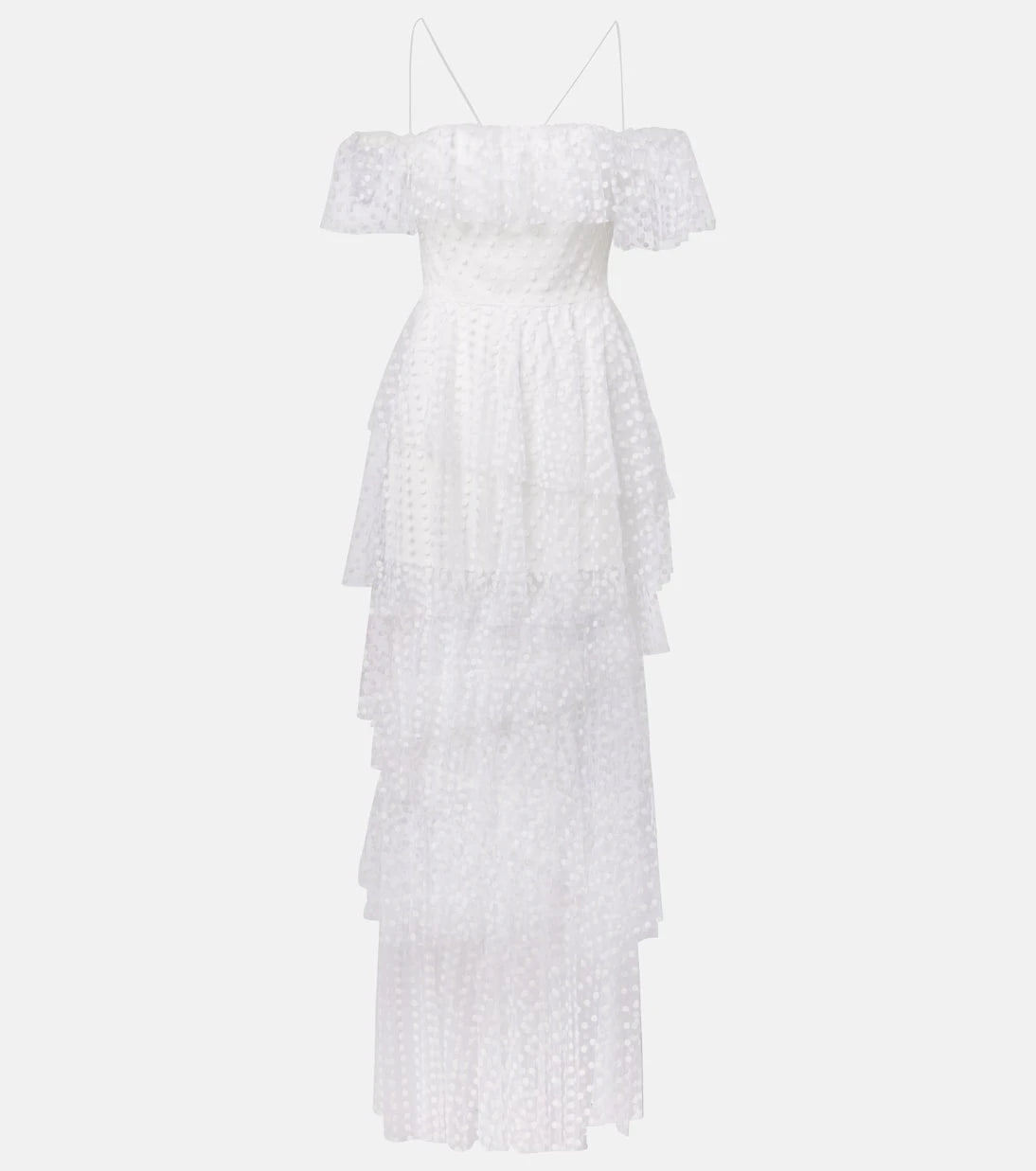 Alexandra Miro - Carmen polka-dot tulle maxi dress