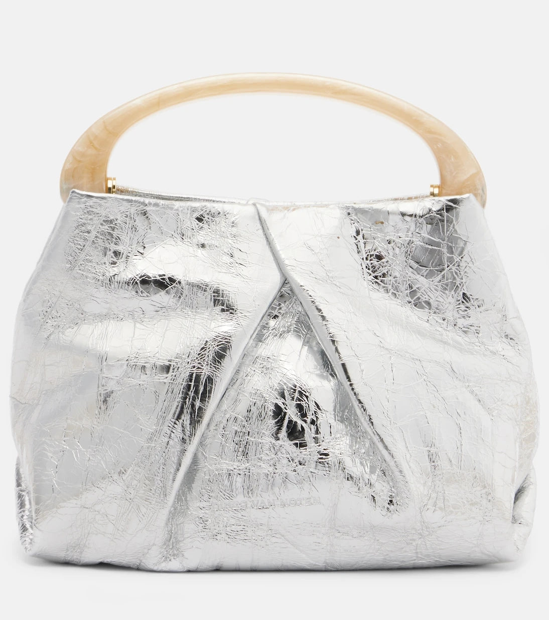 Dries Van Noten - Crisp Mini metallic leather top-handle bag