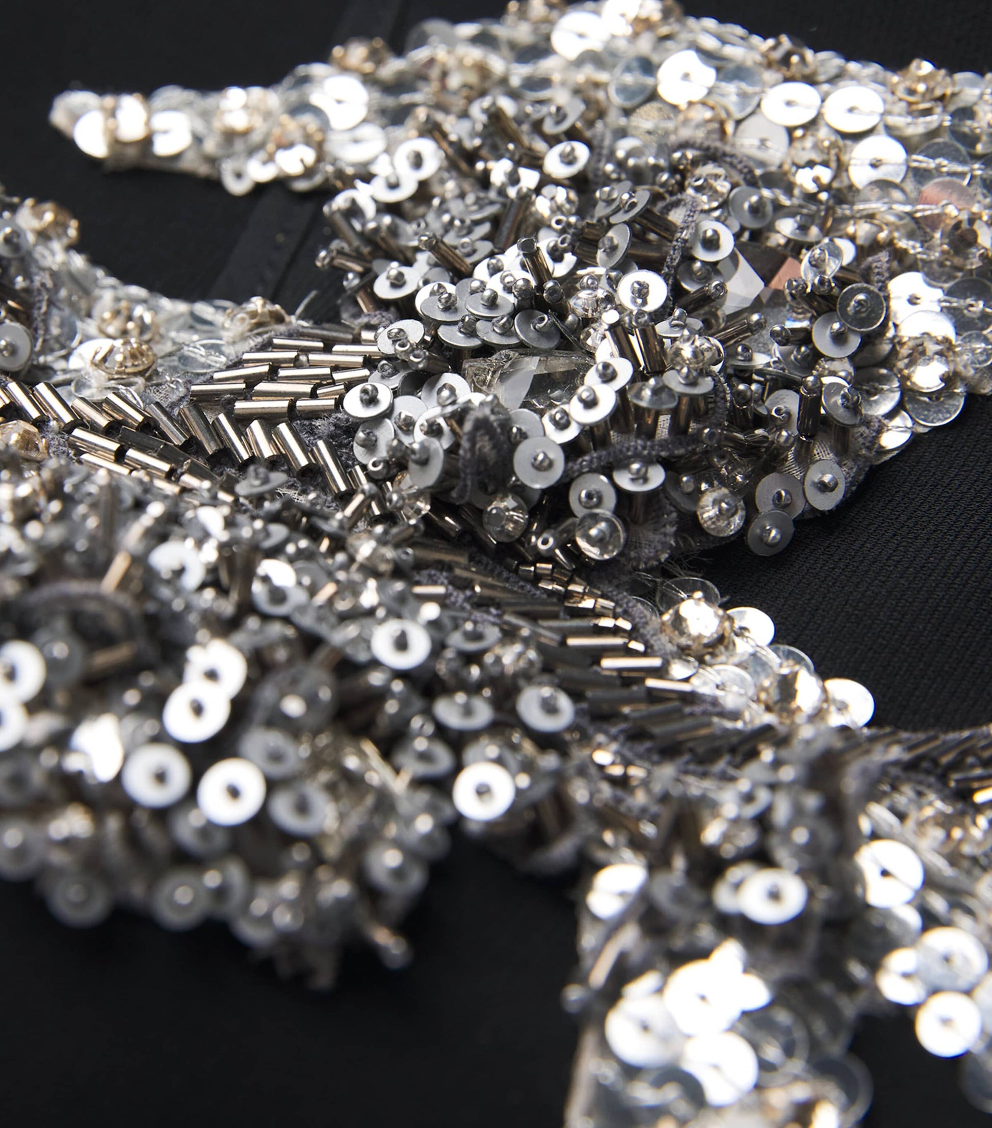 Maticevski Black Crepe Embellished Residence Gown