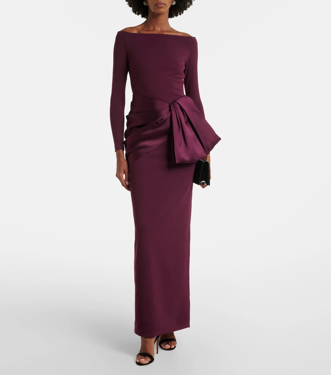 Solace London - Kori satin-trimmed gown