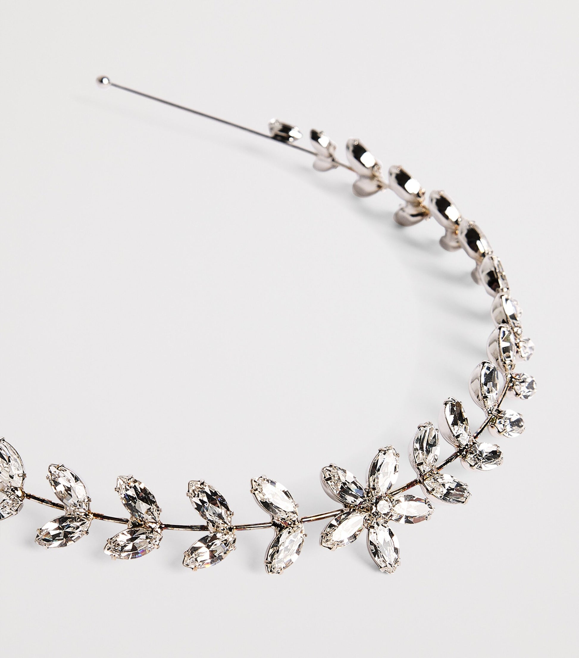 Jennifer Behr Silver Crystal-Embellished Vianca Headband