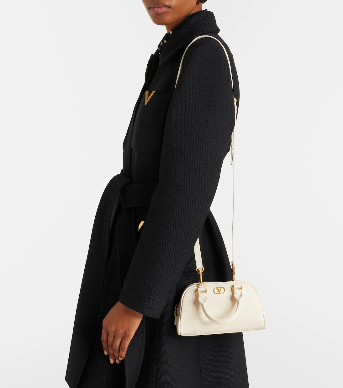 Valentino Garavani - VLogo Mini leather top-handle bag