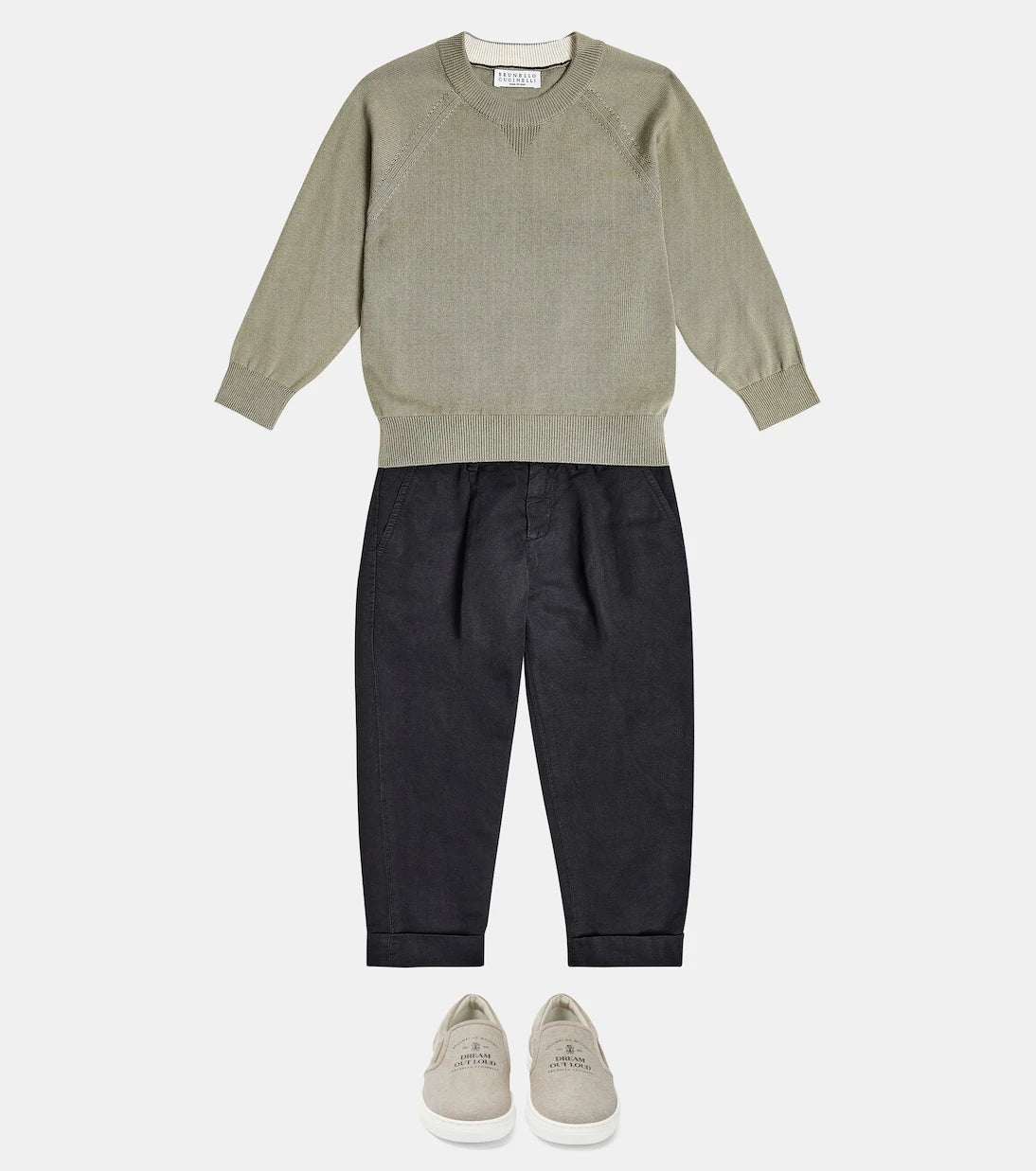 Brunello Cucinelli Kids - Striped cotton sweater