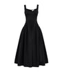 Black Bustier Midi Dress