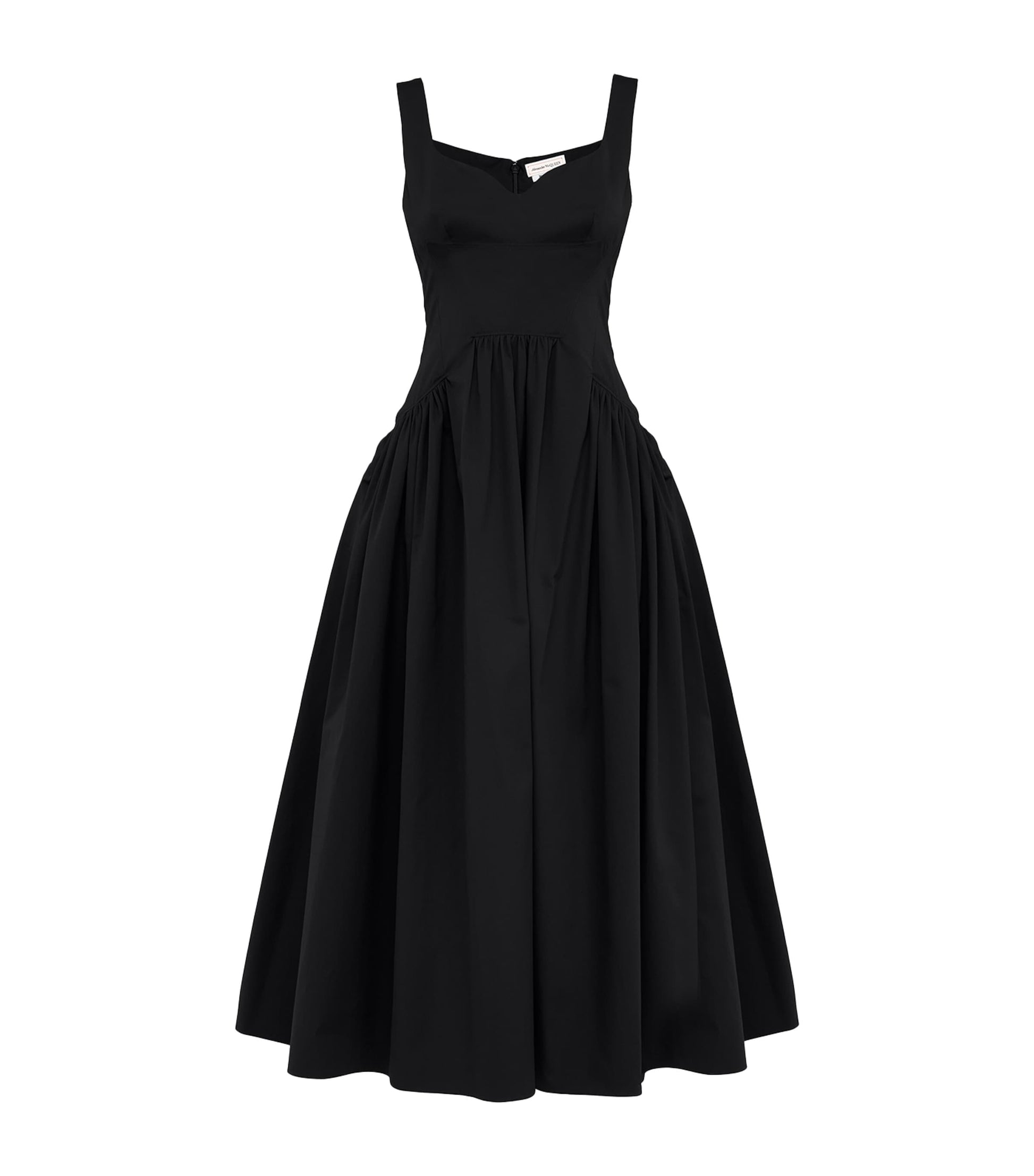 Black Bustier Midi Dress
