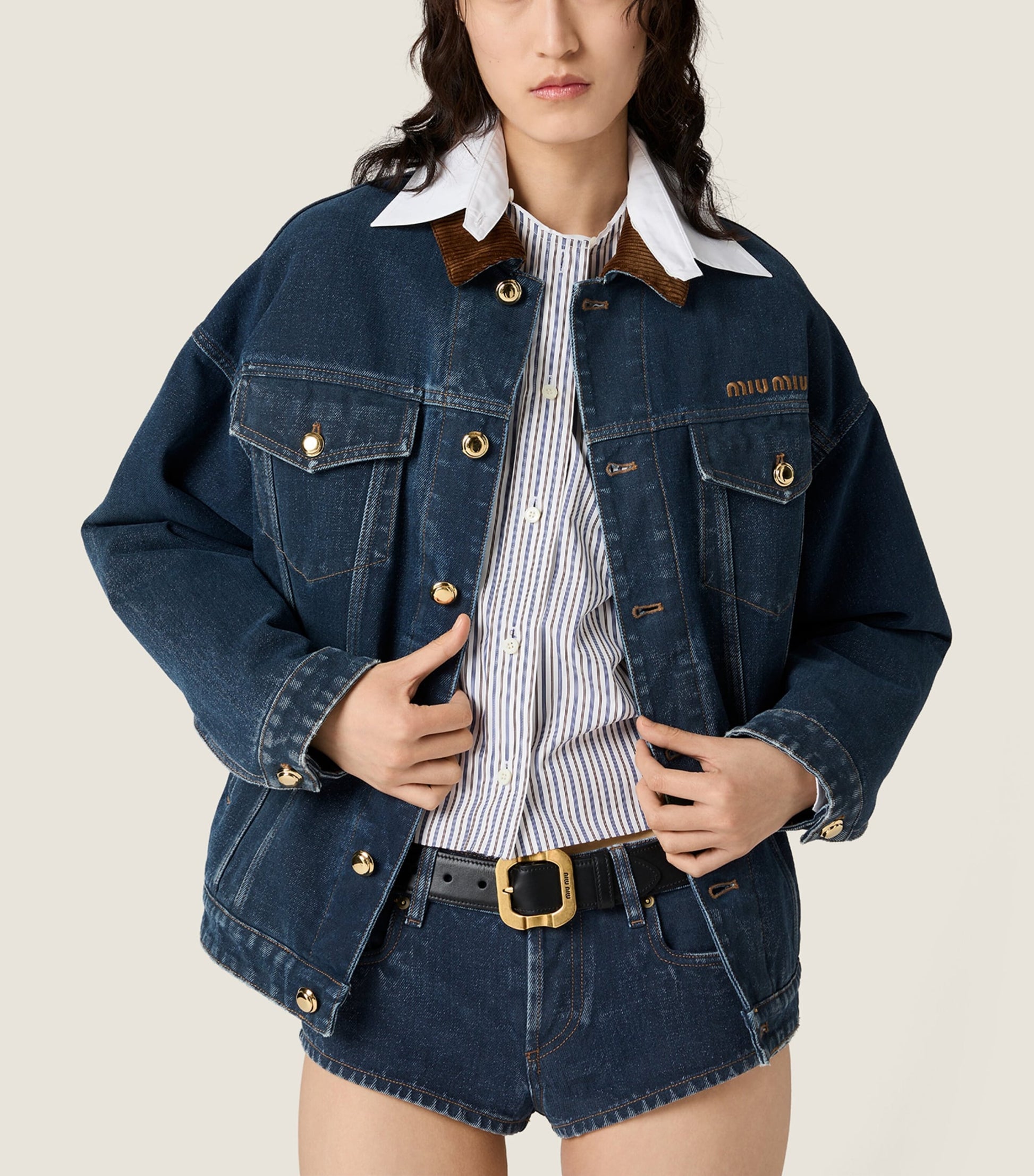 Miu Miu Blue Denim Blouson Jacket