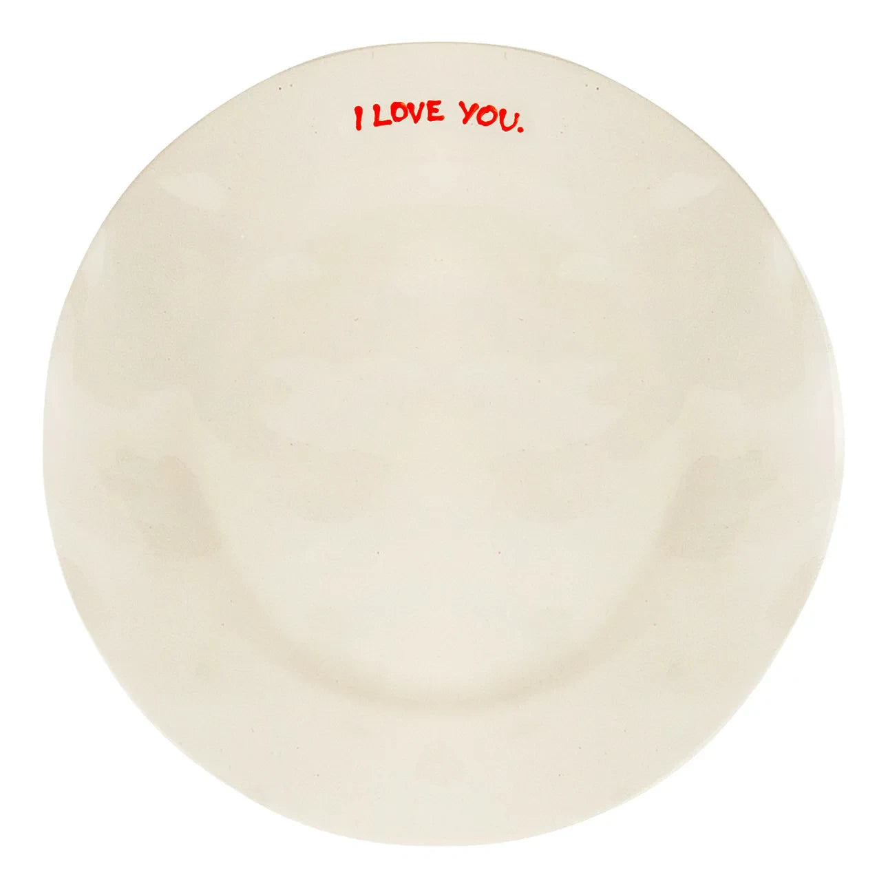 Anna + Nina - I Love You plate | Cream