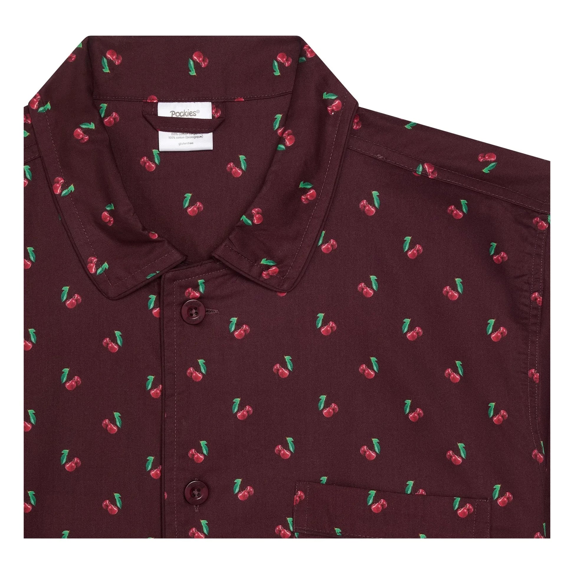 Pockies - Cherry Pyjama Shirt | Navy blue