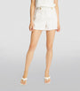 Veronica Beard White Linen-Blend Runo Shorts