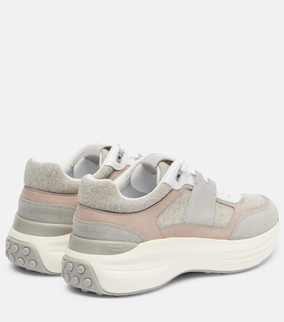 Tod's - Leather-trimmed sneakers