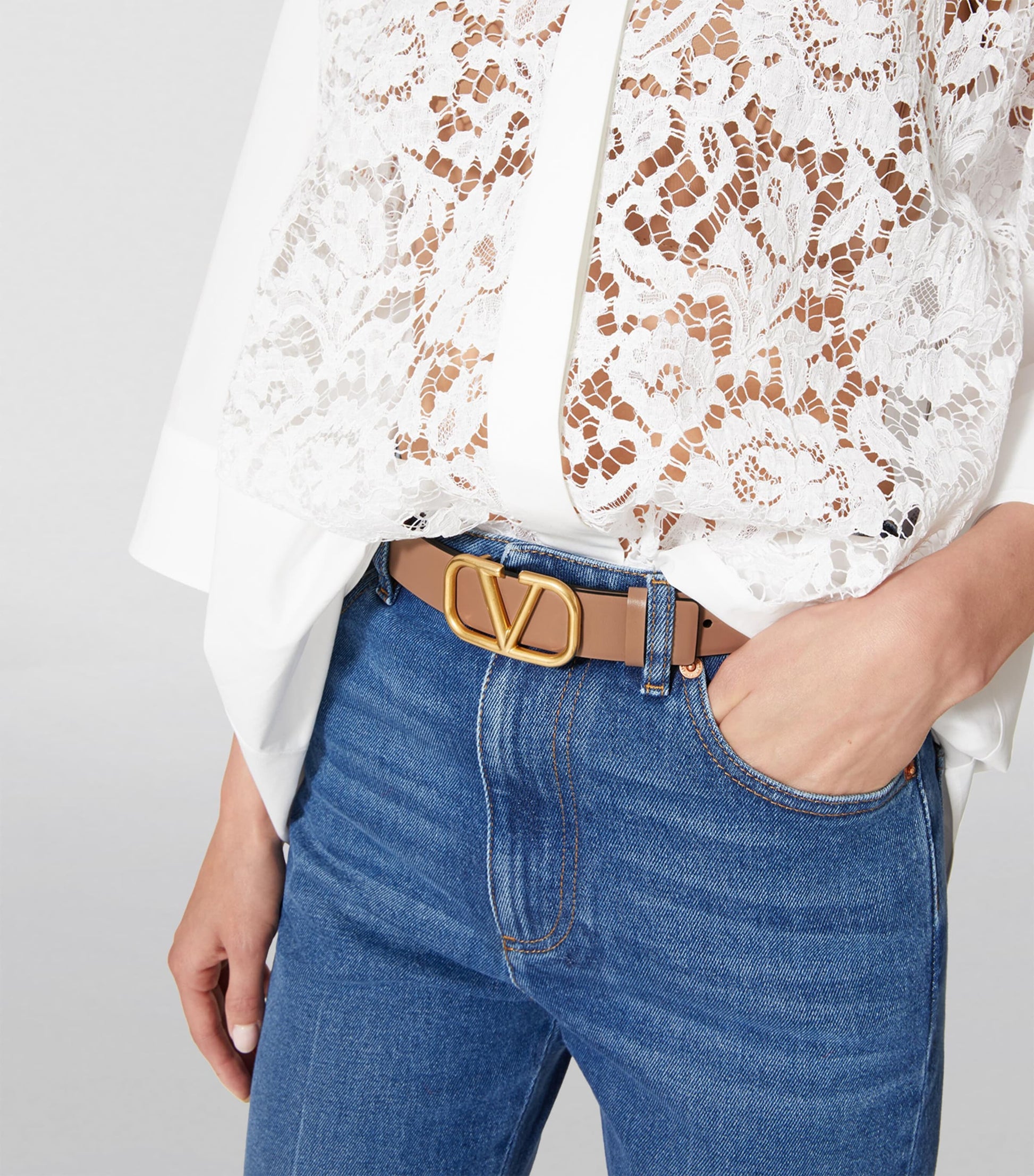 Valentino Garavani Brown Reversible VLOGO Signature Belt