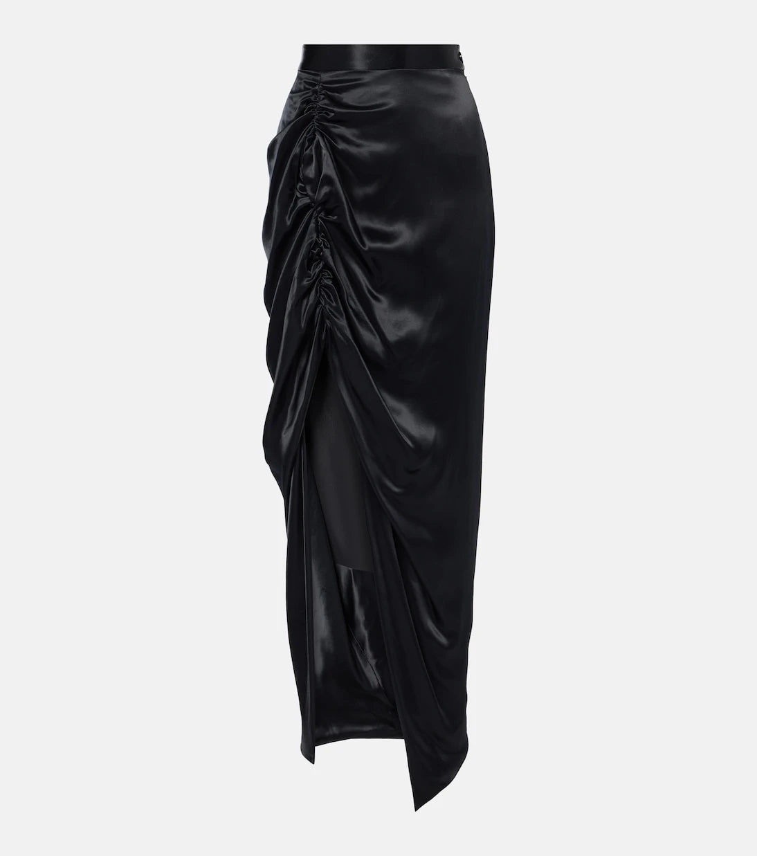 Vivienne Westwood - Gathered satin midi skirt