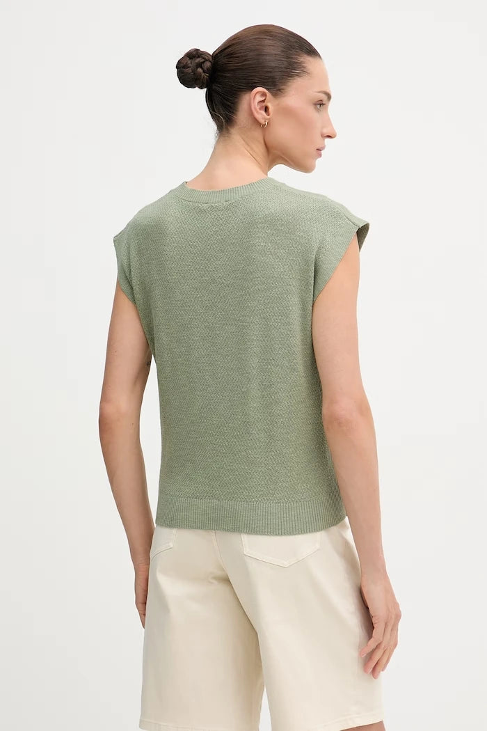 United Colors of Benetton топ дамски с лен