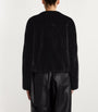 Yves Salomon Black Long-Haired Mink Jacket